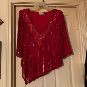 Red Decal Blouse
